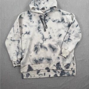 Women's Tie-Dye Hoodie - Black and White